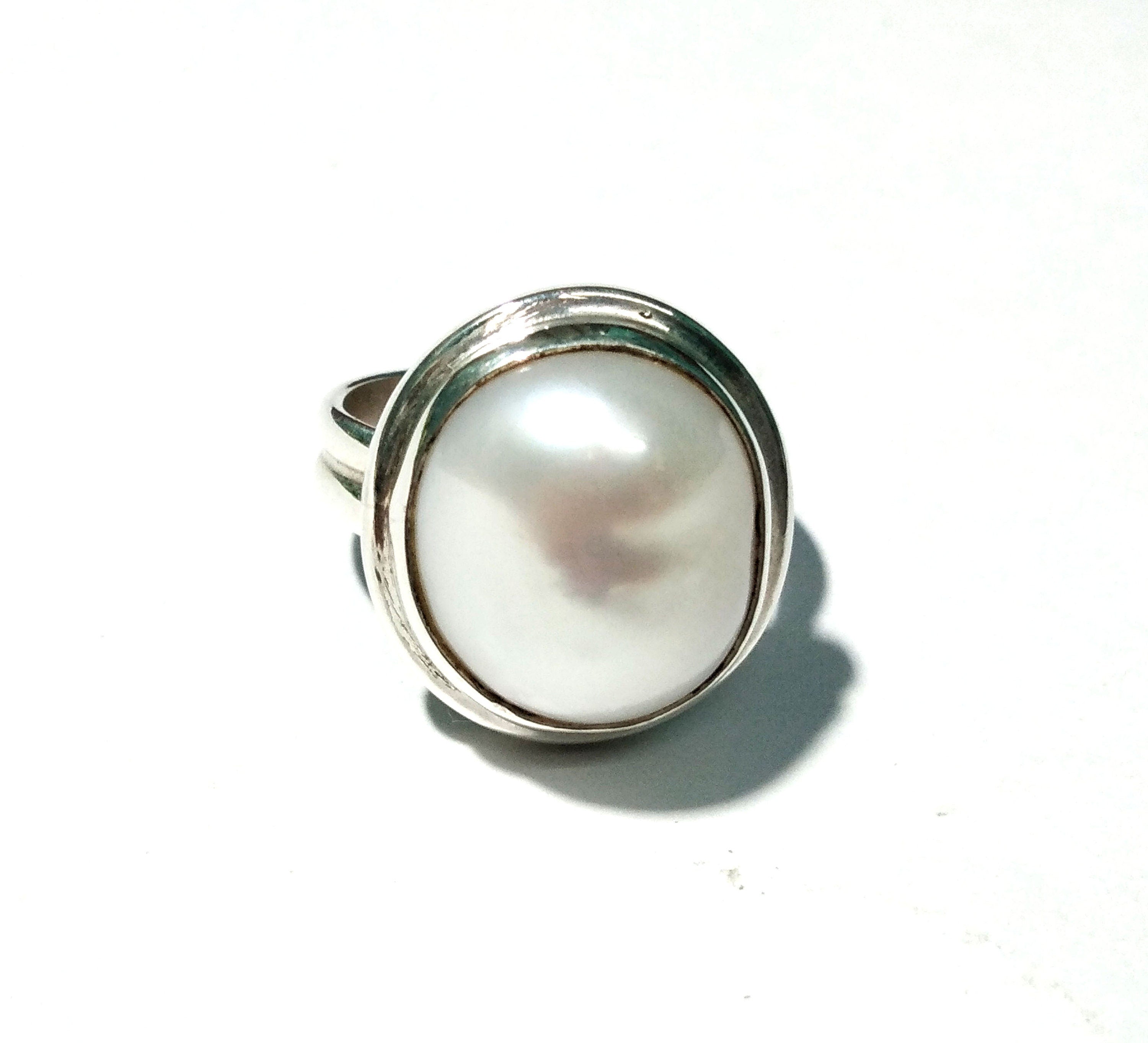 Natural Fresh Water Pearl Rings, Solid 925 Silver Rings, Statement Rings, Freshwater Pearl Rings, Girls & Women Gift Rings, Birthday Rings